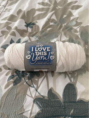 Acrylic Yarn, Super Soft - White